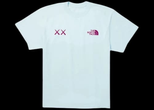 KAWS x The North Face Tee Ice Blue