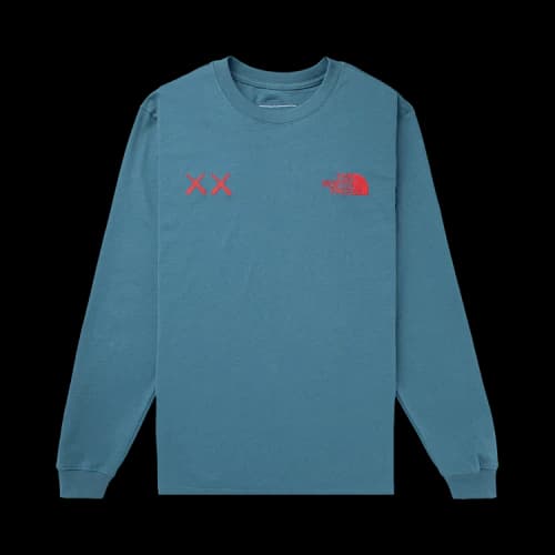 The North Face x KAWS Long-Sleeve Tee 'Mallard Blue'