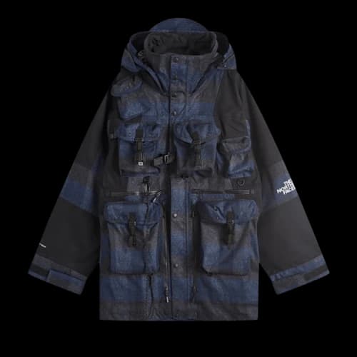 The North Face Hardshell Poncho Jacket 'Navy Plaid'