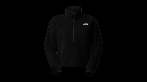 The North Face Glacier Fleece 1/2 Zip Short Hoodie Black