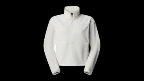 The North Face Glacier Fleece 1/2 Zip Short Jacket White Dune