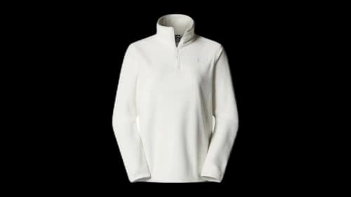 The North Face Women's Glacier Fleece 1/4 Zip Hoodie White Dune
