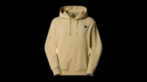 The North Face Mountain Logo Relaxed Hooded Hoodie Khaki Stone
