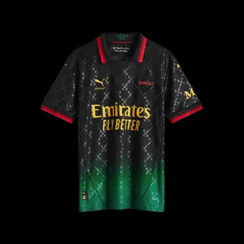 Nike OFF-WHITE x Puma AC Milan Replica Jersey Black