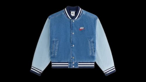 Kith Kids x Nike Denim Varsity Jacket Mystic Navy