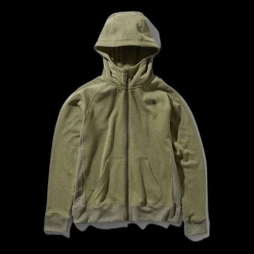 THE NORTH FACE Color Heathered Fleece Wool Zipper Hooded Jacket Japanese version Khaki