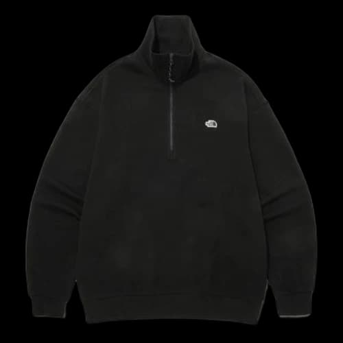 THE NORTH FACE Logo Fleece Half Zip Sweater 'Black'