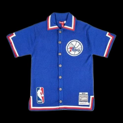 Mitchell & Ness x CLOT NBA Philadelphia 76ers Shooting Shirt 'Blue'