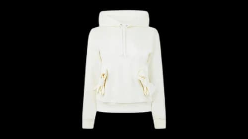 Comme des Garçons CDG Bow Detail Hoodie Off White
