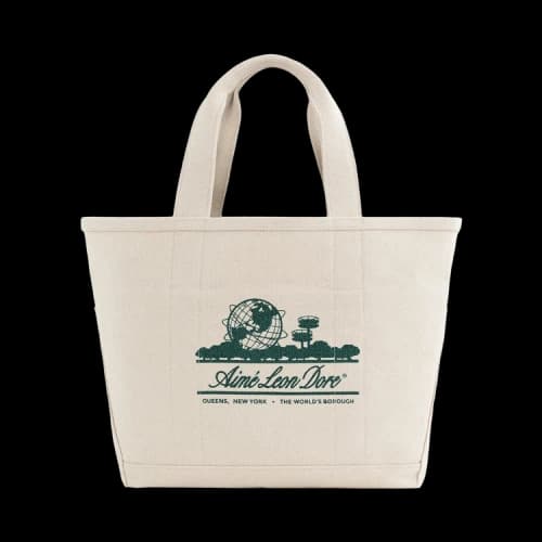 Aimé Leon Dore Small Unisphere Tote Bag 'Natural/Botanical Green'