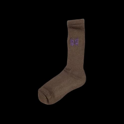 Needles Pile Socks 'Brown'