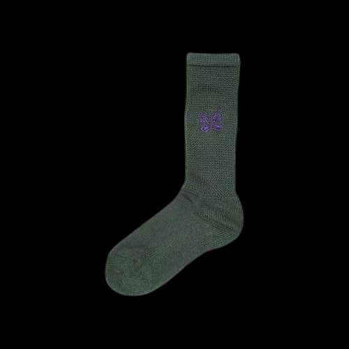 Needles Pile Socks 'Green'