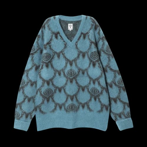 Needles Loose Fit V Neck Sweater 'Blue'