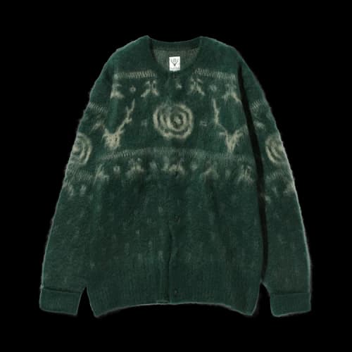 Needles Loose Fit Crewneck Cardigan 'Green'