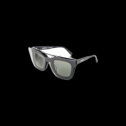 Sacai Rectangular Frame Tortoiseshell Sunglasses 'Black'