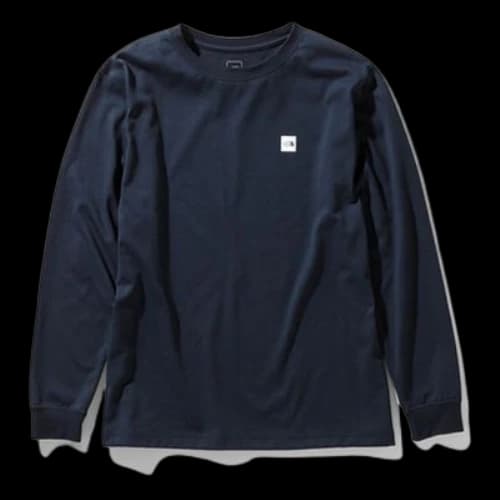 THE NORTH FACE L/S Small Box Logo Tee Long Sleeves Japanese version Navy Blue