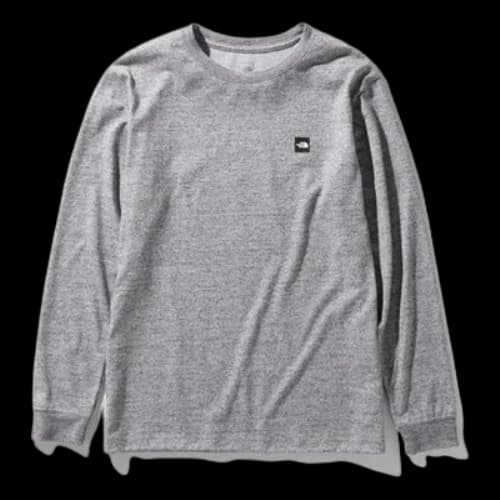 THE NORTH FACE L/S Small Box Logo Tee Long Sleeves Japanese version Gray