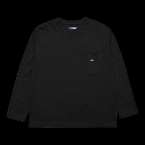 THE NORTH FACE PURPLE LABEL Unisex 7oz L/S Pocket Tee Black