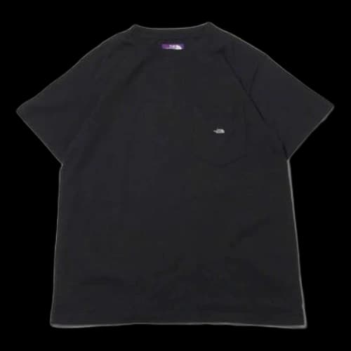 THE NORTH FACE Unisex PURPLE LABEL 7OZ H/S POCKET TEE Short-sleeved Black