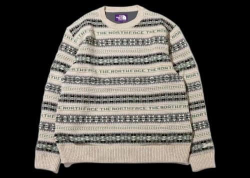 The North Face Purple Label Gore-Tex Infinium Fair Isle Sweater Beige