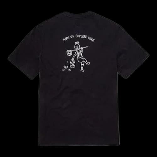 THE NORTH FACE Graffiti Character Small Logo Short Sleeve Couple Style Black