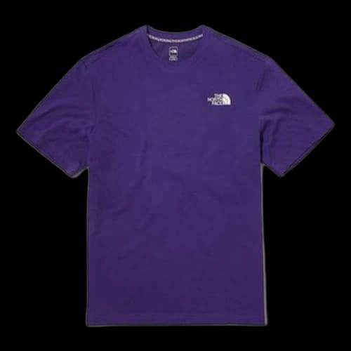 THE NORTH FACE Graffiti Character Small Logo Short Sleeve Couple Style Purple