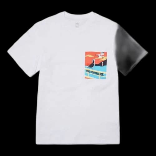 THE NORTH FACE Common Expedition Printing Short Sleeve Couple Style White