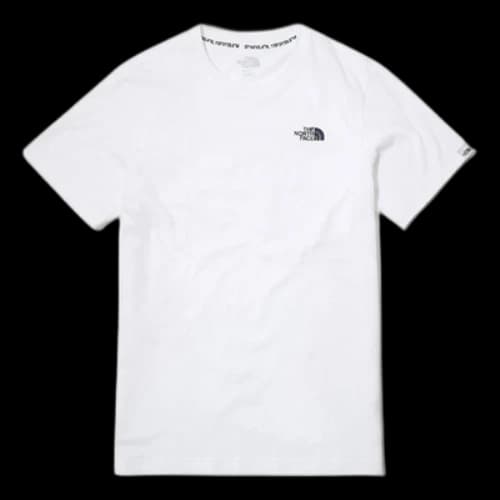 THE NORTH FACE Floral Logo Printing Short Sleeve Unisex White