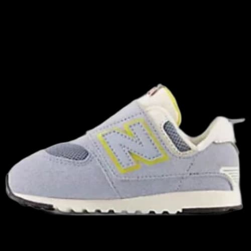 (TD) New Balance 574 New-B Hook & Loop Wide 'Light Arctic Grey Yellow'