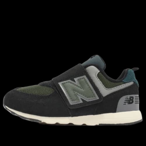 (TD) New Balance 574 Hook & Loop 'Black Kombu Green'