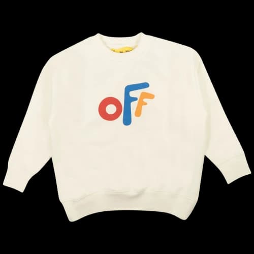 Off-White Kids Rounded Logo Crewneck 'White'