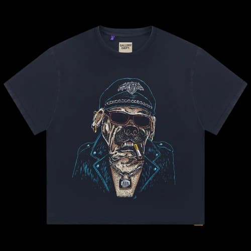 Gallery Dept. Oct Biker Dog Tee 'Vintage Black'