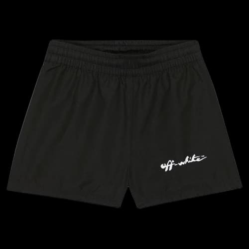 Off-White Kids Script Diag Swimshort 'Black/White'