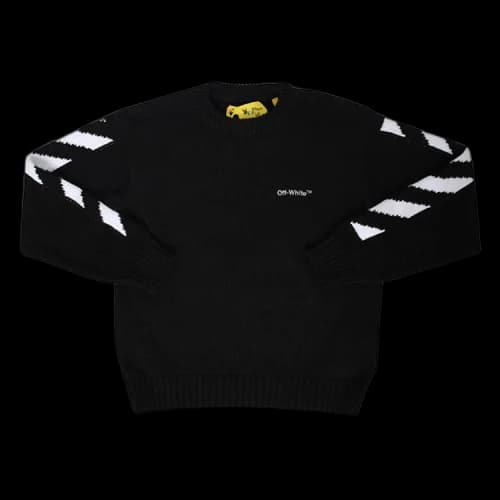 Off-White Kids Rubber Arrow Knit Crewneck 'Black/White'