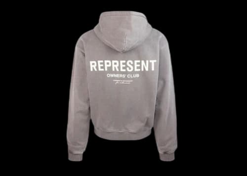 Represent Felpa Zip Owners Club Grigia Hoodie Grey