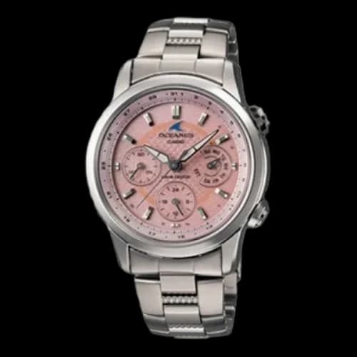 CASIO Oceanus Series quartz Stainless Steel Case Pink Analog