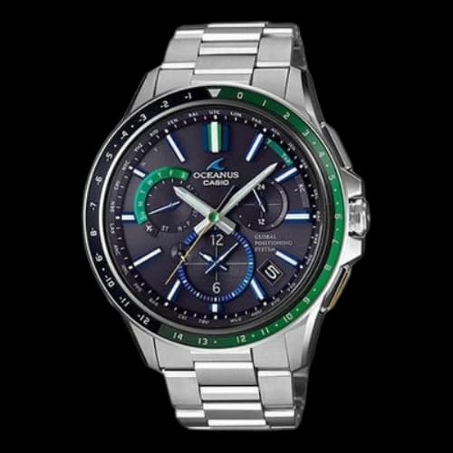 CASIO Sports Green DialSilver Strap Mens GreenSilver Analog