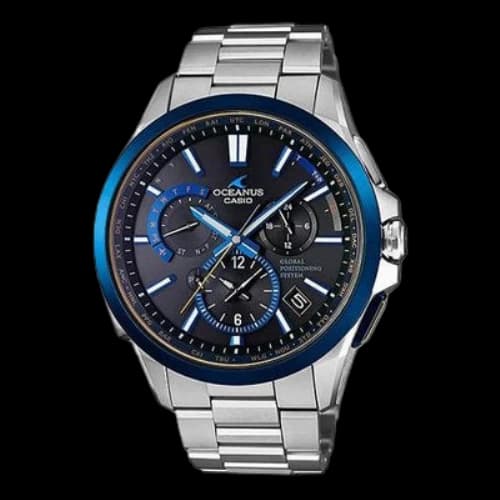 Casio Oceanus Fashion Sports Analog Watch 'Marine Blue Black Silver'