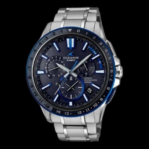 Casio Oceanus Analog Watch 'Blue Black Silver'