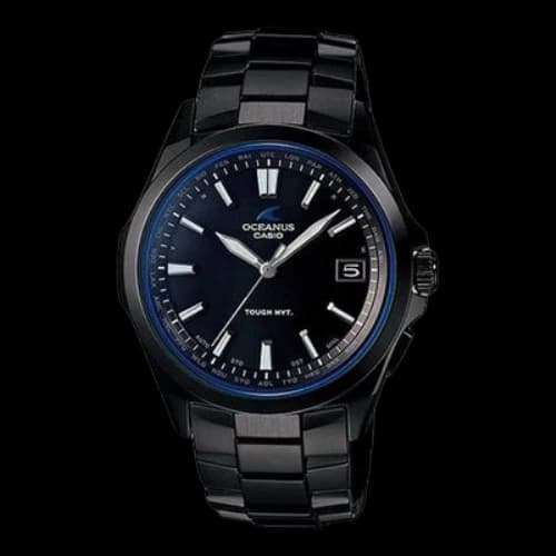 CASIO OCEANUS Series Black Gold Watch Mens