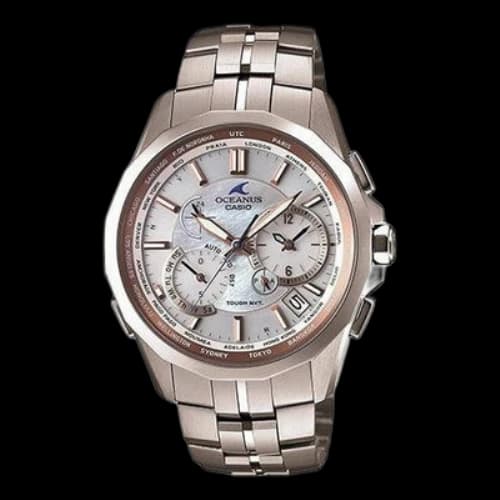 CASIO Oceanus Series quartz Metallic waterproof Silver Mens