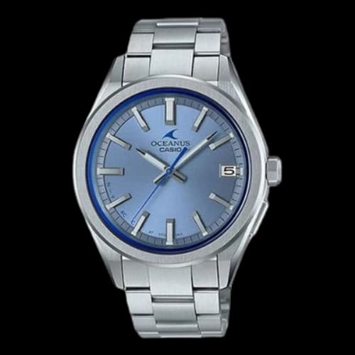 CASIO OCEANUS Solar Wave Men's Solar Powered Mens Light Blue Analog
