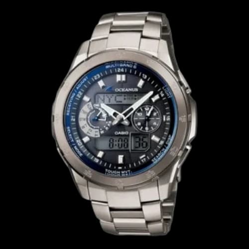 CASIO Oceanus Series quartz Metallic Black 100 waterproof Analog Mens
