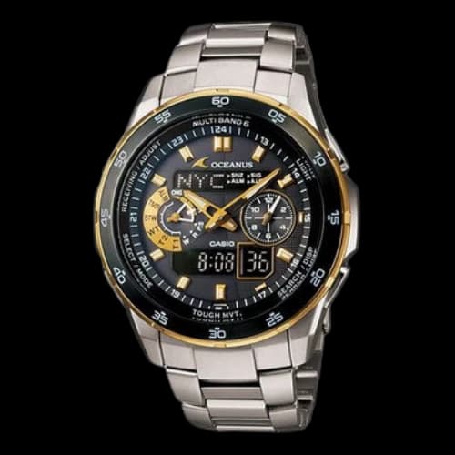 CASIO Oceanus Series quartz Metallic waterproof Silver Mens