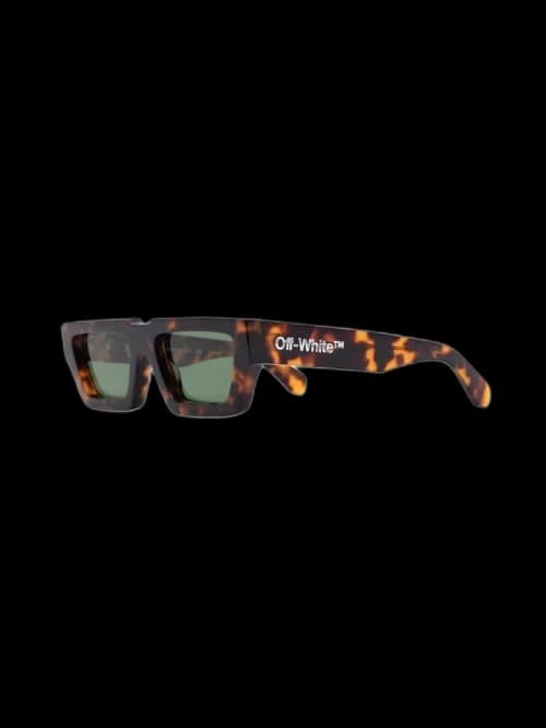 OFF-WHITE Manchester Rectangular Frame Sunglasses Brown/Green/White (OERI002Y21PLA0016055)