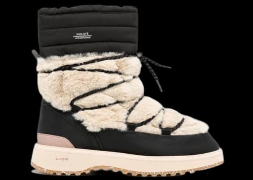 Suicoke Bower-ab-HI-Fur Boot Black Beige