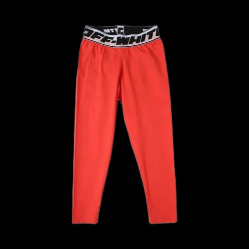 Off-White Logo Band Leggings 'Red/Black'