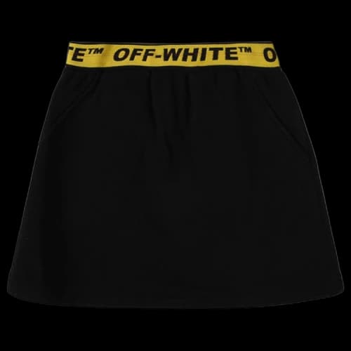 Off-White Kids Logo Industrial Sweatskirt 'Black/Yellow'
