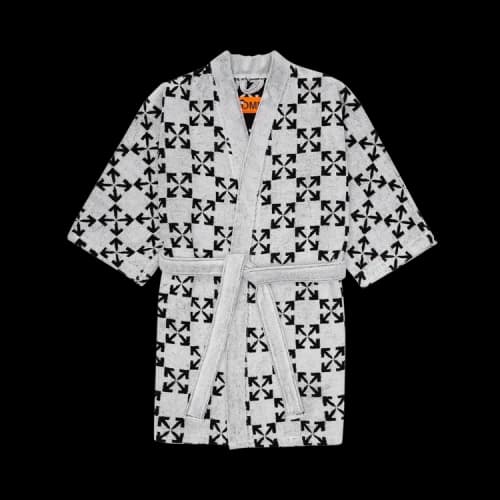 Off-White Arrow Pattern Bathrobe 'Black/White'
