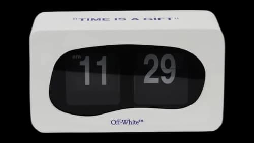 OFF-WHITE Gift Flip Clock White/Blue